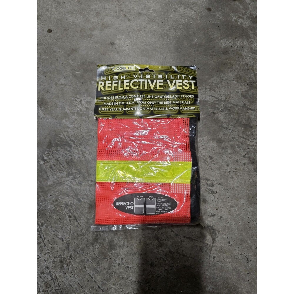 New Jogalite High Visibility Reflect-O Orange Unisex OS Safety Vest